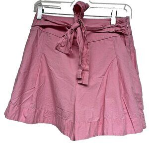 J Crew Tie Waist Poplin Shorts Sz 2 High Rise Preppy Barbiecore Bubblegum Pink